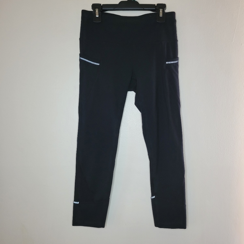 Athleta Capri Leggings Womens Size XS Reflective Pockets Gym Athletic Running